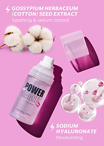 I'm Meme Power Magnet Makeup Setting Spray | 24-Hour Long-Lasting, Matte Finish, Transparent, Lightweight, Water Type, Non-Aerosol #TOP6