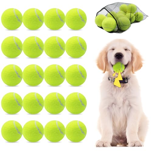 Magicorange Small Tennis Balls, 20 Pack 2 inch Squeaky Tennis Balls