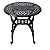 WILOUNGE Cast Aluminum Outdoor Side Table,Outdoor Coffee Table,Small Outdoor Table,Outdoor Side Tables for Patio,Garden,Balcony, for All Weather (Black, Round)