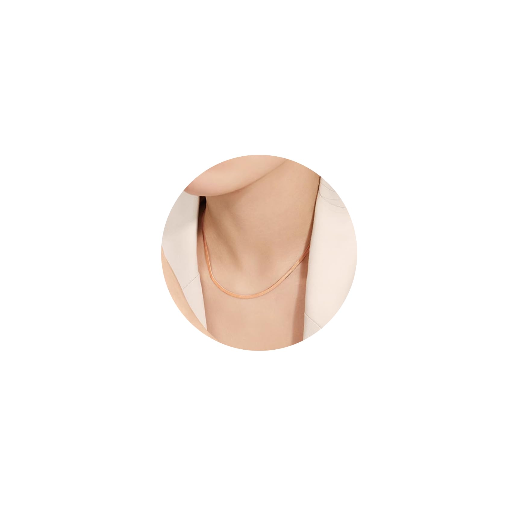 HSWYFCJY Perlenkette für Männer Frauen 6 mm weiße Perle Chok