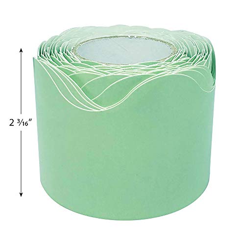 Teacher Created Resources Mint Green Scalloped Rolled Border Trim - 50Ft - Decorate Bulletin Boards, Walls, Desks, Windows, Doors, Lockers, Schools, Classrooms, Homeschool & Offices #TOP5