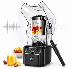 WantJoin Professional Commercial Blender With Shield Quiet Sound Enclosure 2200W Industries Strong and Quiet Professional-Grade Power, Self-Cleaning, Black — photo 2 of 6