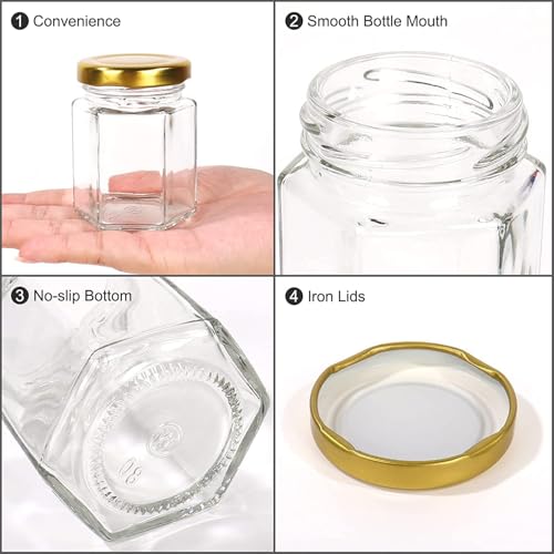 Image of 30 pcs Glass Mason Jars 100 ML Mini Jars with Metal Airtight Lid, for Jam, Jelly, Crafts, Spices, Dry Food Storage,for Baby Food, Crafts, Spices, Dry Food Storage (30, 100ml)