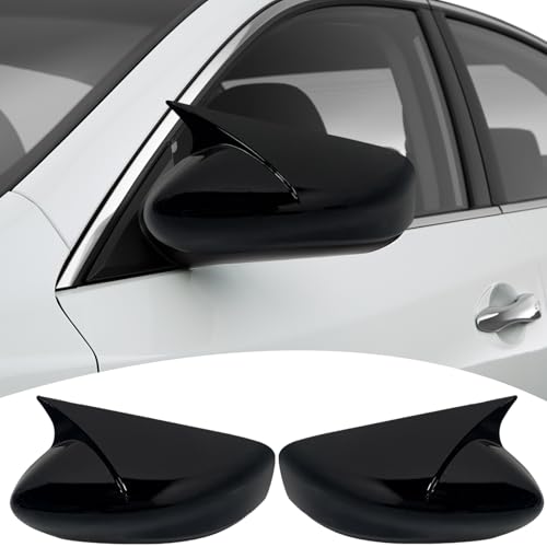 Image of Side Mirror Cover,for Nissan Altima 2013-2018, Bright Black Side Rear Mirror Covers Body Kit Accessories for Cars（Without Turn Signal Cutout）