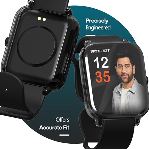 Image of Sounce Watch Case Compatible for Fire-Boltt Ninja Call Pro Plus 1.83 inch Smart Watch Silicone Screen Protector, Scratch-Resistant HD Clear Touch Sensitive Ultra-Thin Protective Cover - Transparent