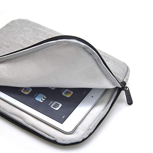 Patu Portable 9 - 11 Inch Tablet Sleeve Case, Accessories Organizer, Document Pocket, Protective Cover Bag for Apple iPad Air / Pro 11 10.5 10.1 9.7 Gen 2 3 4 Android Galaxy Tab, Gray