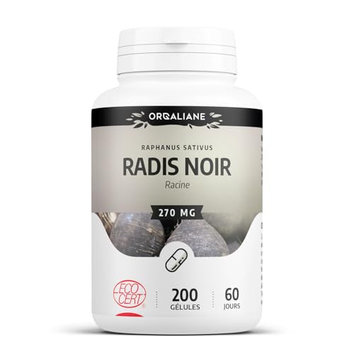 Radis noir Biologique | 810 mg/jour | Raphanus sativum | Certifié Ecocert | 200 Gélules