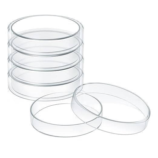 Image of Genxx Polypropylene Petri Dish 50MM (PACK OF 12) Clear and Unbreakable Lab Culture Dish, Autoclavable Plastic Petri Plate for Science Experiments and Laboratory Use