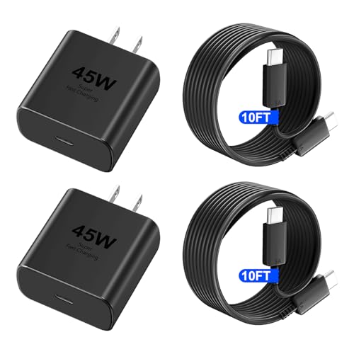 Chargeur USB C rapide 25W avec câble 1.8M pour Samsung Galaxy S23 et S22