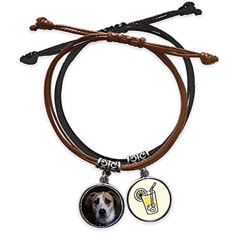 Bracelet Chien en Cuir Tressé Accessoire Tendance pour Vos Sorties Citadines