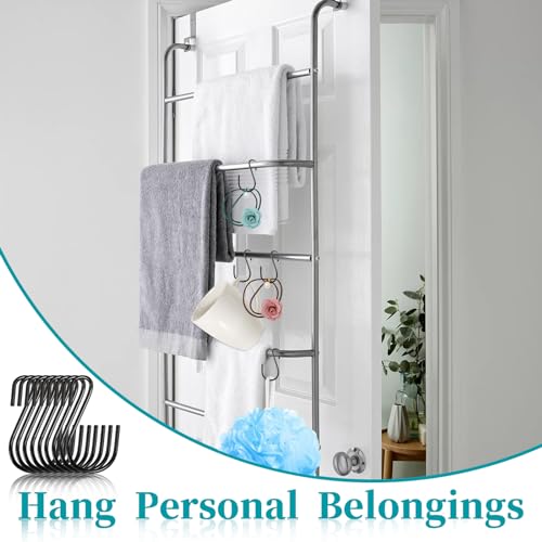 Mozeat Lens 20 Stück Mini S Haken 4,5 cm Edelstahl S-Haken zum Aufhängen S-förmige Hängehaken Schwarz Metall Ornament Haken für Zuhause Büro Badezimmer Küche