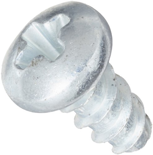 Steel Thread Rolling Screw for Plastic, Zinc Plated, Pan Head, Phillips Drive, #4-20 Thread Size, 1/4