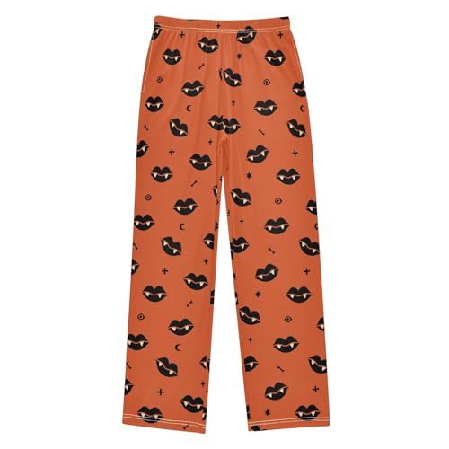 ZZXXB Bat Teeth Boys Long Pants Soft Trousers Elastic Waist Kids Lounge Bottoms with Pockets S-XL