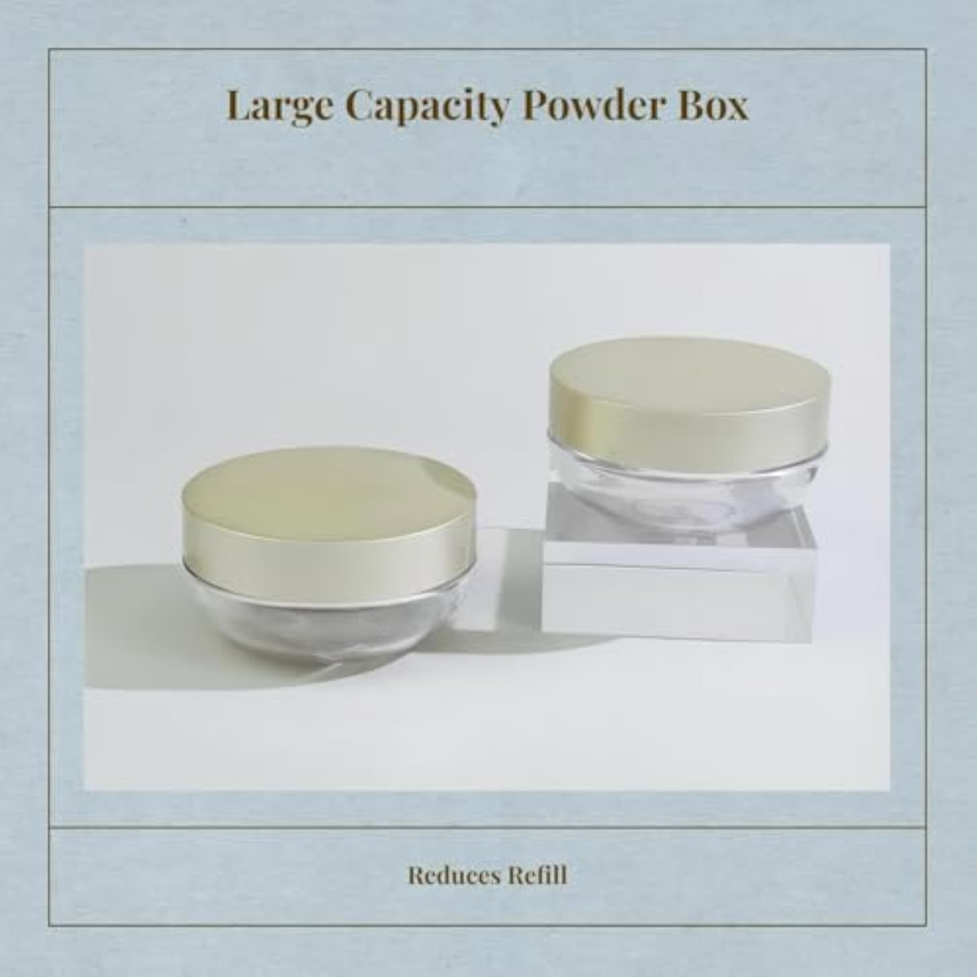 Loose Powder Container, Portable Makeup Powder Case