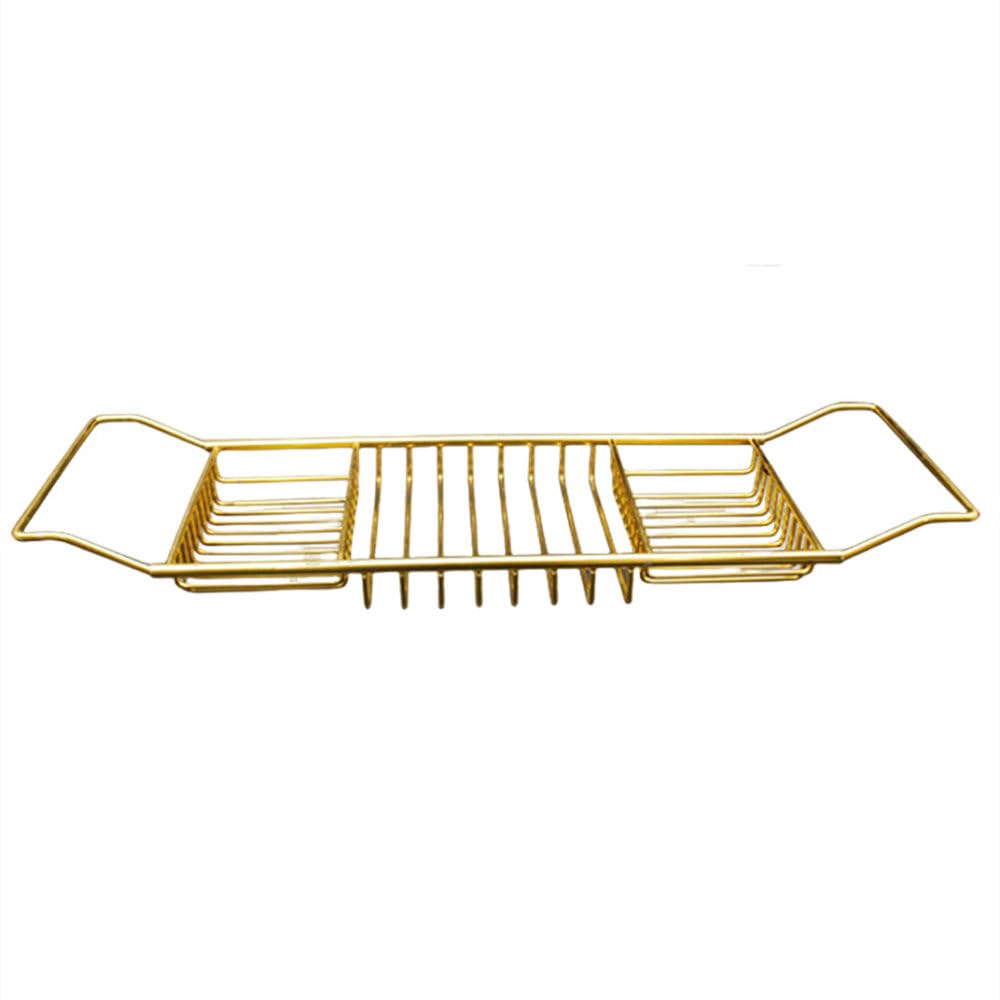 JKJZSALJ Stainless Steel Bathtub Caddy Tray Rack - Expandable Bathroom Accessories With Extending Sides Perfect For Relaxing Baths Holds Books Tablets And Drinks