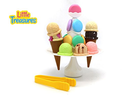 Little Treasures Tower Plus Stacking Ice Cream Balance Game with 29 pcs Fun Toy Set - Thumbnail 3