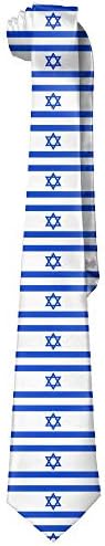 Men's Casual Fashion Israel Flag Israeli Neckties Slim Novelty Neck Ties-Gift