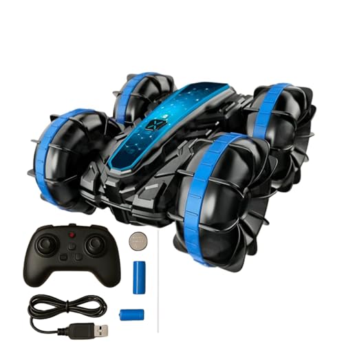 Carrinho Controle Remoto Anfíbio 4x4 Stunt Car À Prova d’Água – Roda na Água e Terra, Controle por Gestos + Convencional, Giros 360°,Design inteligente Ajudando na Coordenação Motora