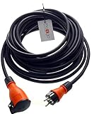 netbote24® Schutzkontakt Gummi-Verlängerungskabel H07RN-F 3x2,5 mm² (IP44 - Außenbereich) AC 230V/16A (5m)