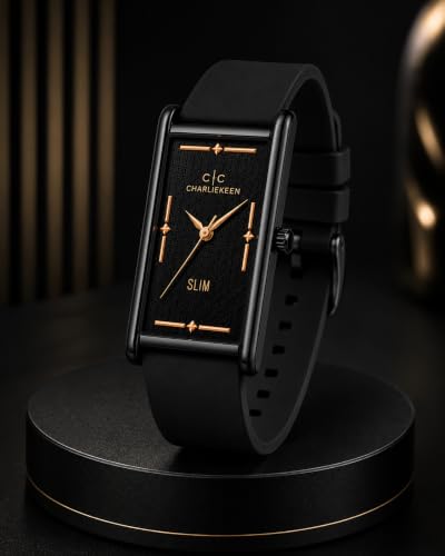 Image of CHARLIEKEEN Slim Rectangular Mens Analog Watch