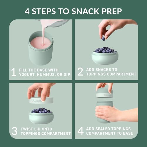 Image of Bentgo Snack Cup, Leak-Proof Snack Container with Toppings Compartment