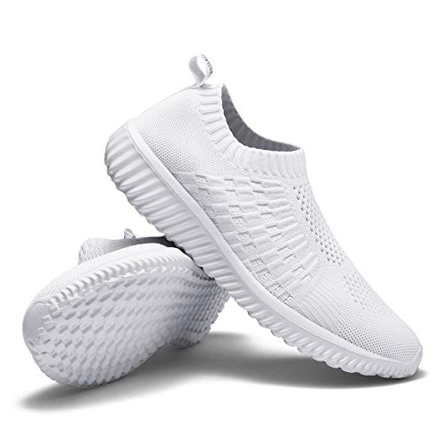 Image of konhill Women's Casual Walking Shoes Breathable Mesh Work Slip-on Sneakers