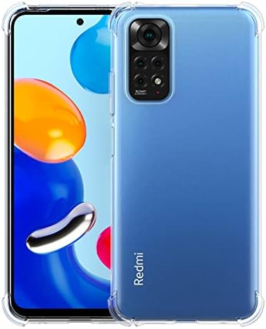 Cresee Case for Xiaomi Redmi Note 11, Crystal Clear Cover Bumper with Reinforced Corners Slim Fit Shockproof Flexible TPU Phone Case for Redmi Note 11 (Transparent)