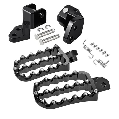 Repose-pieds Kawasaki KLR 650 en acier renforcé avec supports d'abaissement ergonomiques