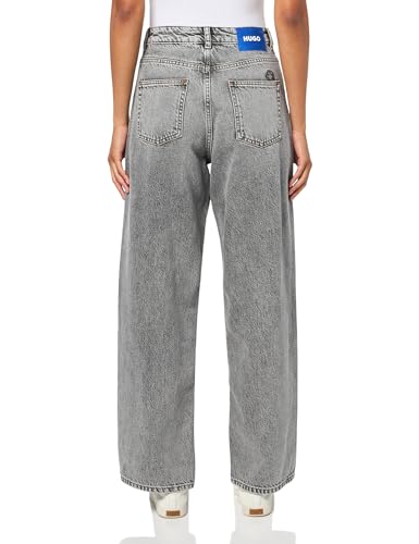 HUGO Women's Leni Loose Fit Wide Leg Jeans2