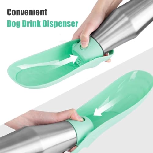 Dispensador de agua de cachorros portátil y botella de hidratación canina de 750ml 7