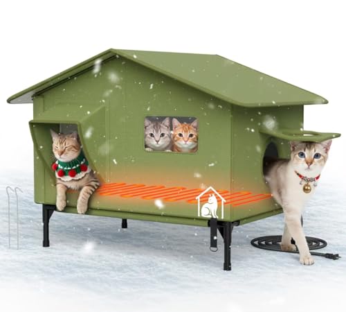 Extra-Large Heated Outdoor Cat Shelter