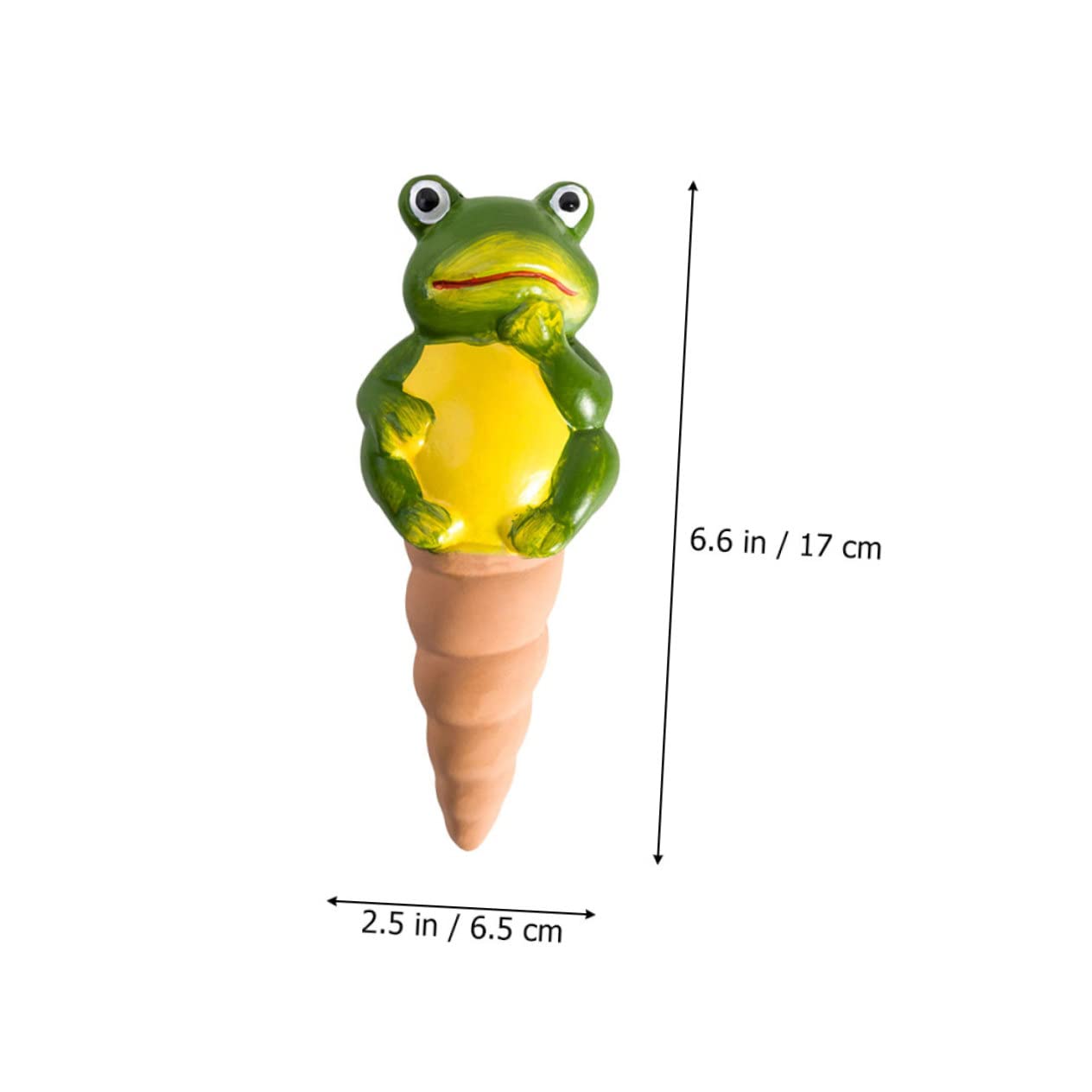 Gatuida Picchetti per Irrigazione Goccia a Forma di Rana, 4 Pezzi | Ceramica Rossa, Controllo del Volume Acqua, per Piante su Prato e Patio