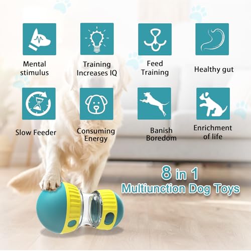 JWTEEE Intelligenzspielzeug für Hunde - Slow Feeder & Puzzle Spielzeug mit Futterfunktion, Denkspiele für Hunde (Hundeball, Spielzeugball, Hundespielzeug) für mittlere und große Hund (Green XL)