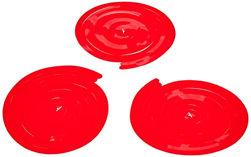 Plastic Swirl Decorations, 22", Apple Red - 12 Pcs #TOP3
