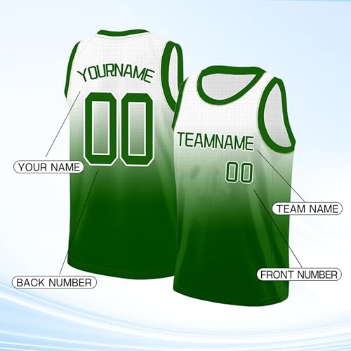 Image of Custom Basketball Jersey for Men - Personalized Name & Number, Embroidered or Printed, Athletic Shirt for Kids, Boys & Youth