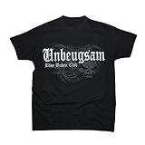 Böse Buben Club Unbeugsam Fight Biker T - Shirt - Unisex Schwarz