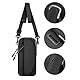 Armband Armtasche,Sport Laufen Doppel Reißverschluss Sportarmband, Leichtes Armband-Bügel-Halter-Beutel, große Kapazität, Handyhalterung zum Laufen, Radfahren Armtasche Mit Schultergurten(schwarz)