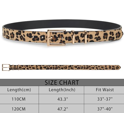 Leopard Print Belts for Women Waist Belt Artificial Horse hair Belts for Jeans dress3