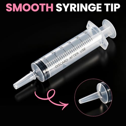 Image of 18 PCS 60ml Oral Syringe With Cap, Plastic Syringes without Needle for Medicine Dropper, Feeding Pets, Liquid Measuring, Handicrafts, Individually Sealed, Luer Slip