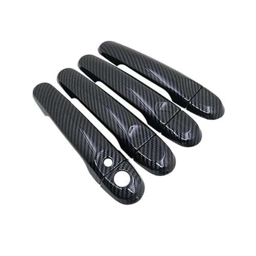 Poignée de porte Nissan Micra K13 capuchon noir brillant style carbone 2011-2019