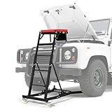 Automotive Top Creeper, 400LBS Capacity Adjustable Height 49.2" to 68.9" with Locking Wheels & Tool Pouch, Heavy Duty Creeper for Truck, SUV, Garage Repair