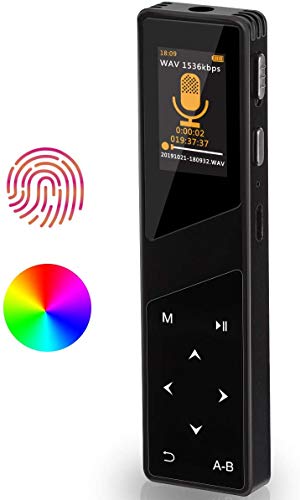 Digital Voice Recorder - Aomago 16GB 1536 Kbps Voice Activated Recorder Touch Screen
