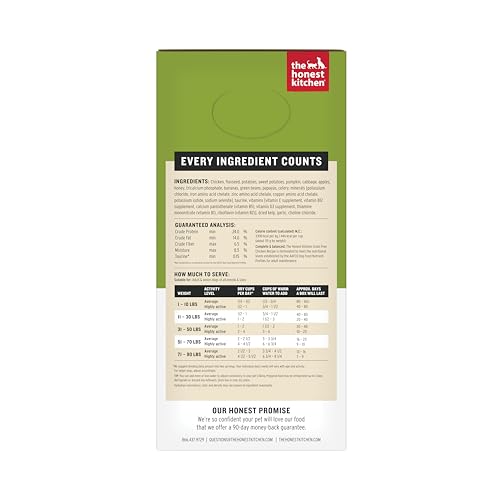 Image of The Honest Kitchen Human Grade Wholemade Dehydrated Dog Food, Grain Free Chicken, 10 lb (makes 40lbs)