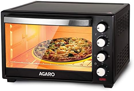 AGARO Marvel 48 Liters Oven Toaster Griller, Motorised Rotisserie and Convection Cake Baking OTG with 3 Heating Mode, (Black)