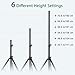 NiuNyuNeu Pair of Speaker Tripod Stands Height Adjustable from 43.7'' to 70.8'' PA DJ Party Tripod Speaker Stand 35mm Compatible Insert
