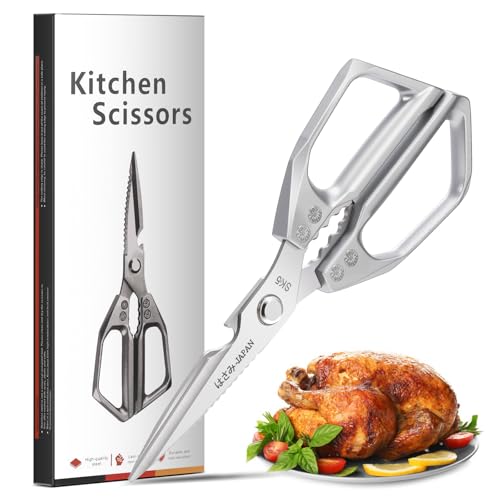 Sancagy Kitchen Scissors Heavy Duty for Food, All Purpose Meat Scissors, Premium Ultra Sharp Japanese Stainless Steel Kitchen Shears