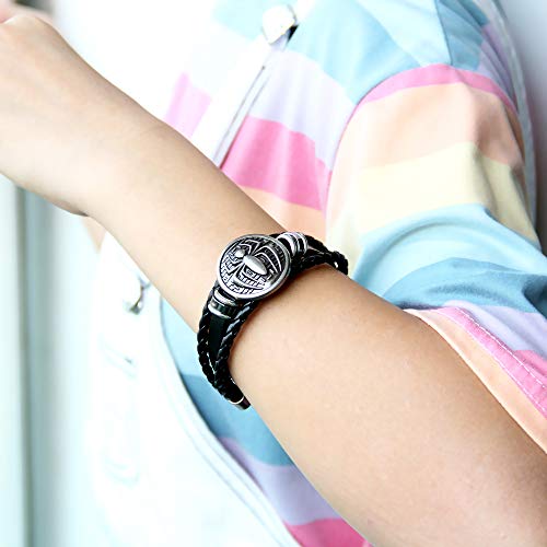 Caupvg Superhero Bracelets Anime Spider Leather Bangle Anime Cute Cartoon Wristband Bangles Cosplay Prop Classic Movie Fans Wrist Belt Jewelry Gift For Men Boys (Black) #TOP4