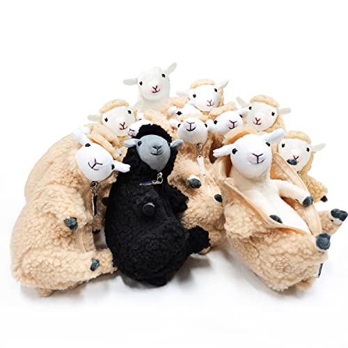 Infaccial Sheep Gifts for Sheep Lovers,Sheep Decor,Cute Shaved Lamb Doll,Shearing Sheep Plush Toys Birthday Fun Gifts Ladies Girls Boys Teens Small Plush (Yellow)