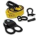 TGL 3 inch, 8 Foot Tree Saver, Tow Strap with 2-Pack D Ring Shackles and 10 Ton Snatch Block