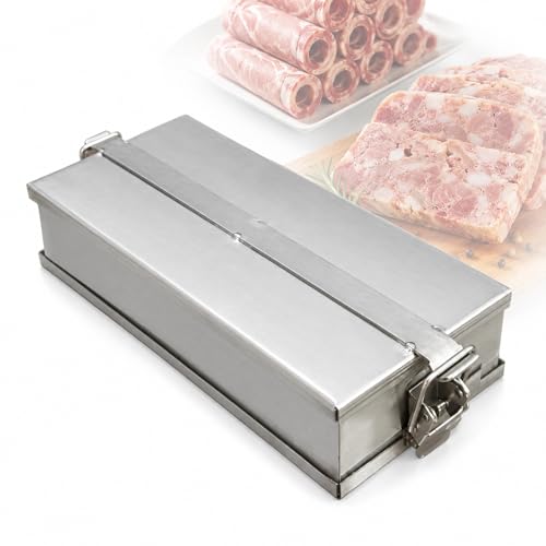 Prensa de carne de acero inoxidable molde rectangular para tocino y carne de almuerzo casera 2